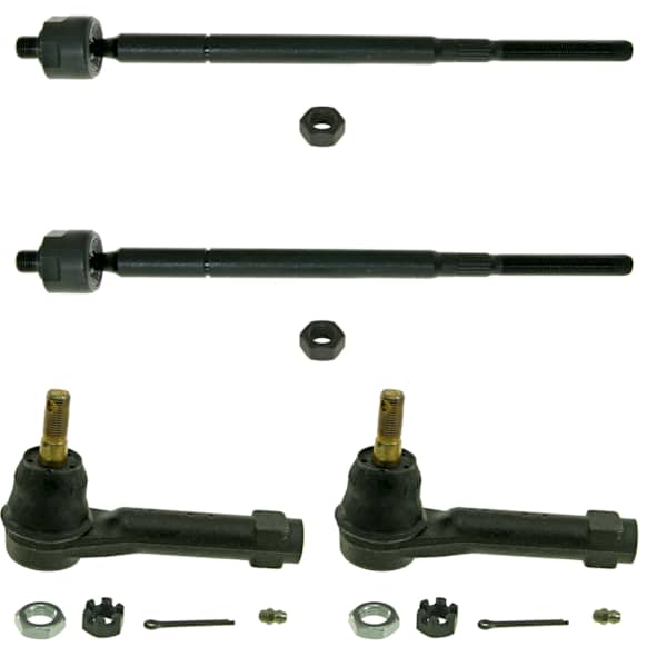 SET-MOES3614 Front, Driver and Passenger Side, Inner and Outer Tie Rod End