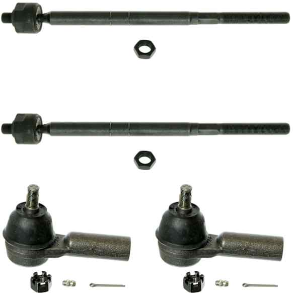 SET-MOES3631 Front, Driver and Passenger Side, Inner and Outer Tie Rod End