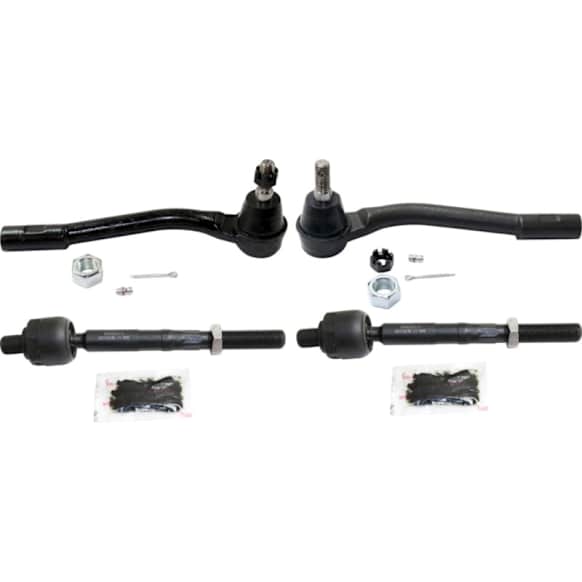 SET-MOES800371-F Front, Driver and Passenger Side, Inner and Outer Tie Rod End