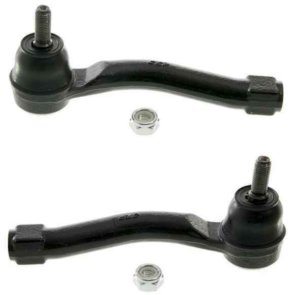 SET-MOES800574-F Front, Driver and Passenger Side, Outer Tie Rod End, Problem Solver Series