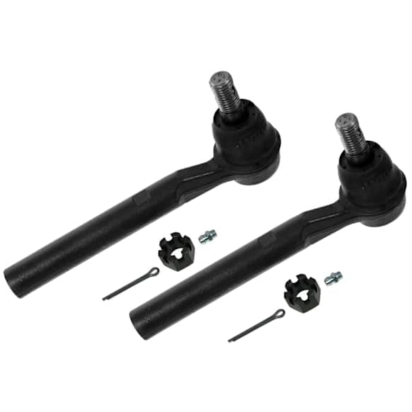 SET-MOES800762-F Front, Driver and Passenger Side, Outer Tie Rod End
