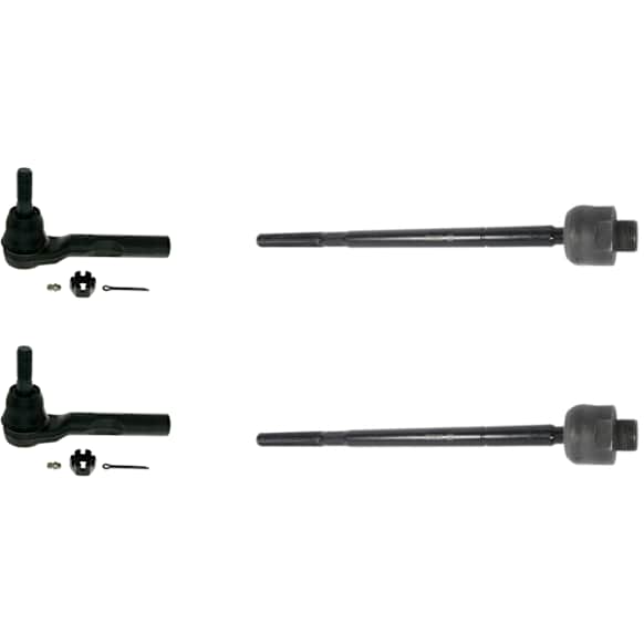 SET-MOES80311-F Front, Driver and Passenger Side, Inner and Outer Tie Rod End