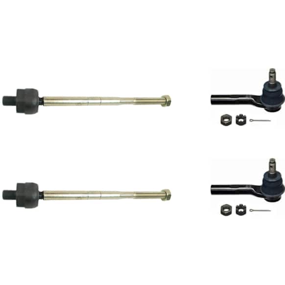 SET-MOEV422 Front, Driver and Passenger Side, Inner and Outer Tie Rod End
