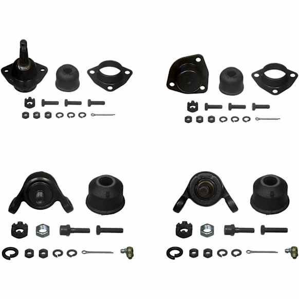 SET-MOK6034 Front, Driver and Passenger Side, Upper and Lower Ball Joint Problem Solver Series