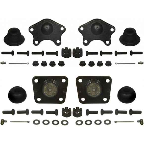 SET-MOK9587 Front, Driver and Passenger Side, Upper and Lower Ball Joint Problem Solver Series