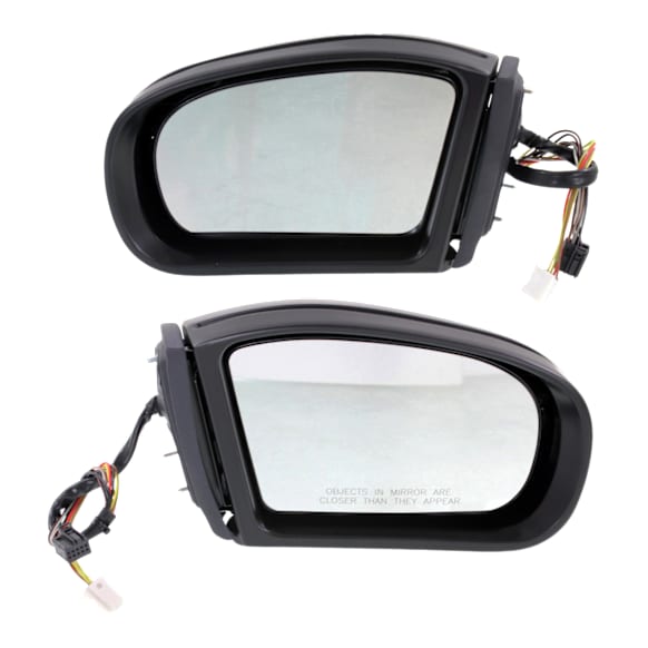 Driver and Passenger Side Mirrors, Power Adjust, Manual Folding, Heated, Paintable, In-housing Signal Light, With memory, No Puddle Light, No Auto-Dimming, No Blind Spot Feature