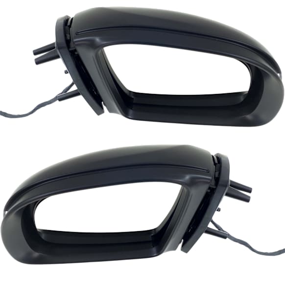 Driver and Passenger Side Mirrors, Power Adjust, Manual Folding, Heated, Paintable, In-housing Signal Light, No Memory, With Puddle Light, No Auto-Dimming, No Blind Spot Feature