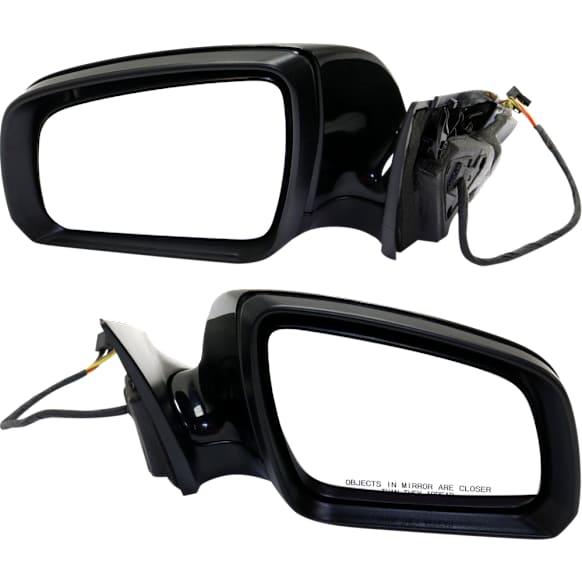 Driver and Passenger Side Mirrors, Power Adjust, Manual Folding, Heated, Paintable, In-housing Signal Light, With memory, No Puddle Light, No Auto-Dimming, No Blind Spot Feature