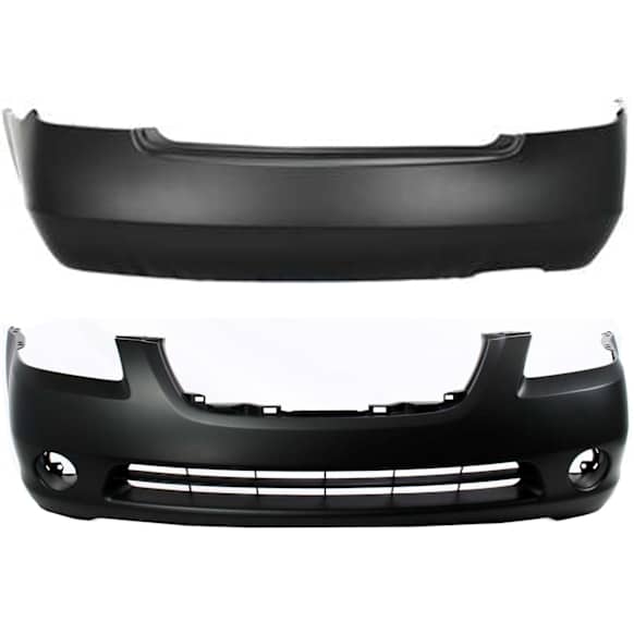 Sedan Front and Rear Primed Bumper Cover, CAPA Certified