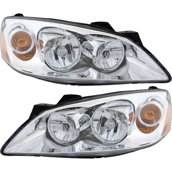 Driver and Passenger Side Halogen Headlight, With bulb(s), OE Replacement