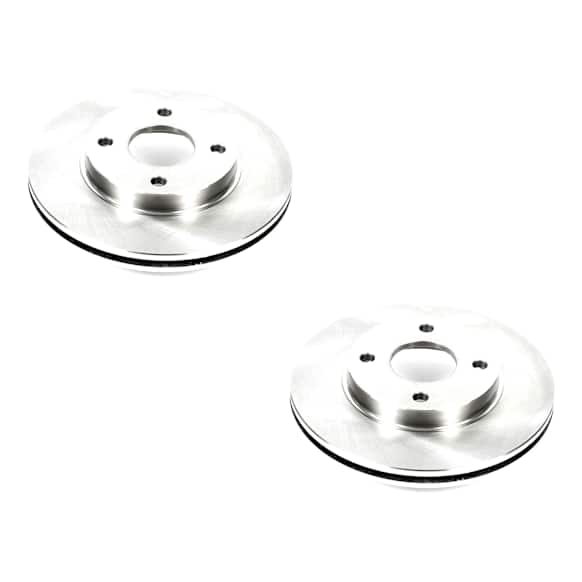 SET-P15AR8161-2 Front Brake Disc, Natural Finish, Plain Surface, Vented, 4 Lugs, Autospecialty By Powerstop