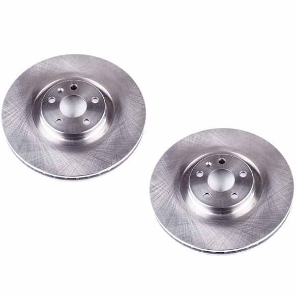 SET-P15EBR1642-2 Front Brake Disc, Natural Finish, Plain Surface, Vented, 5 Lugs, 345.44 mm, 2.0L, 4Cyl, Autospecialty By Powerstop