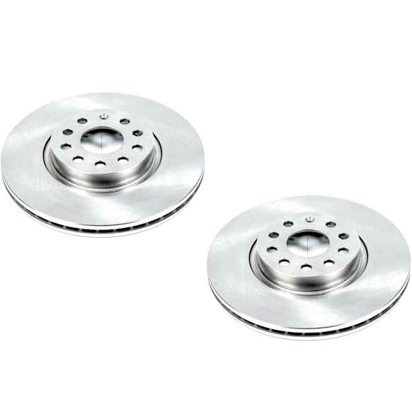 2008 Volkswagen Passat - Front Brake Disc, Natural Finish, Plain Surface, Vented, 5 Lugs, 2.0L 4Cyl, Autospecialty By Powerstop