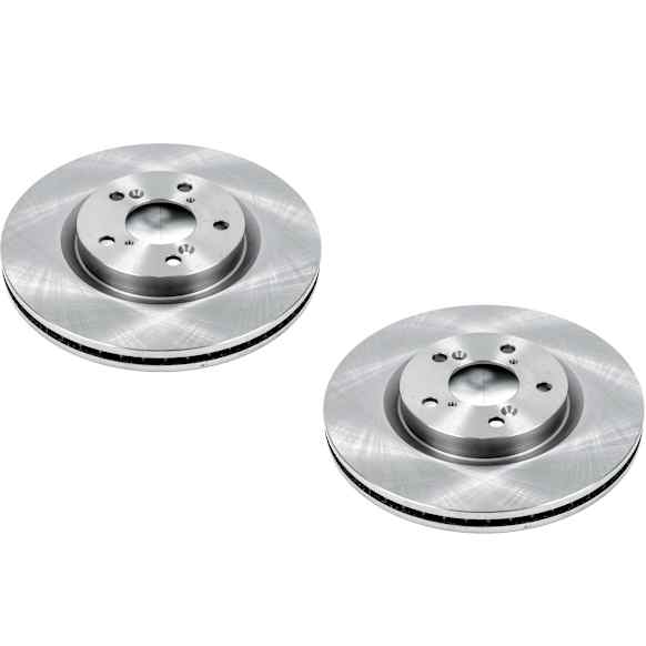 2014 Honda Odyssey - Front Brake Disc, Natural Finish, Plain Surface, Vented, 5 Lugs, 3.5L 6Cyl, Autospecialty By Powerstop