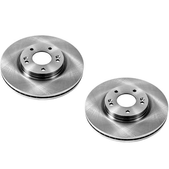 SET-P15JBR1533-2 Front Brake Disc, Natural Finish, Plain Surface, Vented, 5 Lugs, Autospecialty By Powerstop
