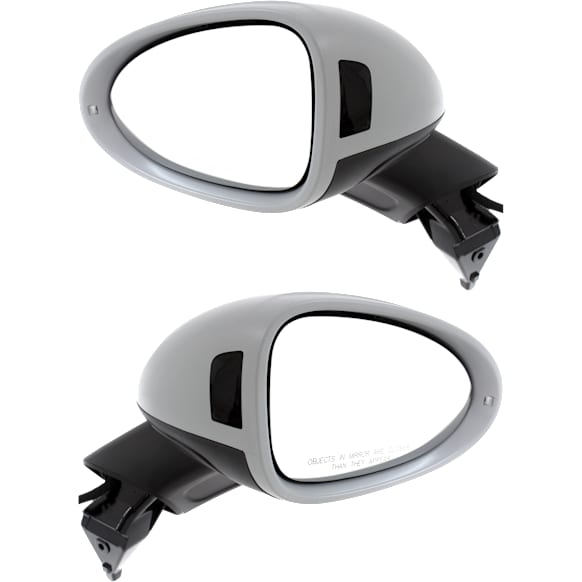 Driver and Passenger Side Mirror, Power Adjust, Heated, Power Folding, Paintable, In-housing Signal Light, Without Memory Recall, No Puddle Light, No Auto-Dimming, With Blind Spot Light in Housing