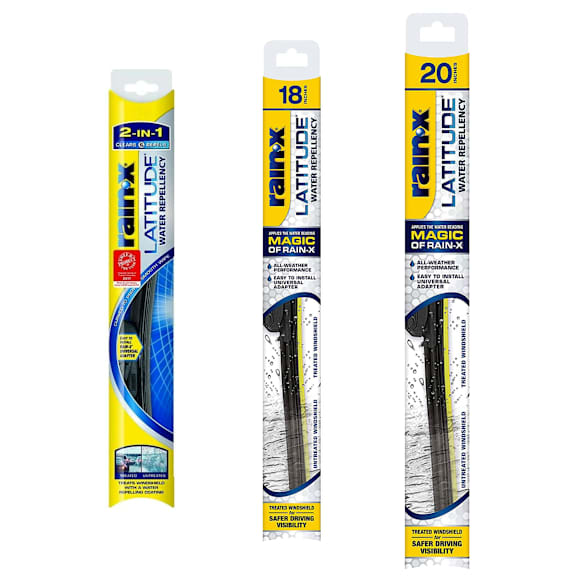 SET-R495079277-2-FRH Front, Driver and Passenger Side; Rear Wiper Blade, Frameless