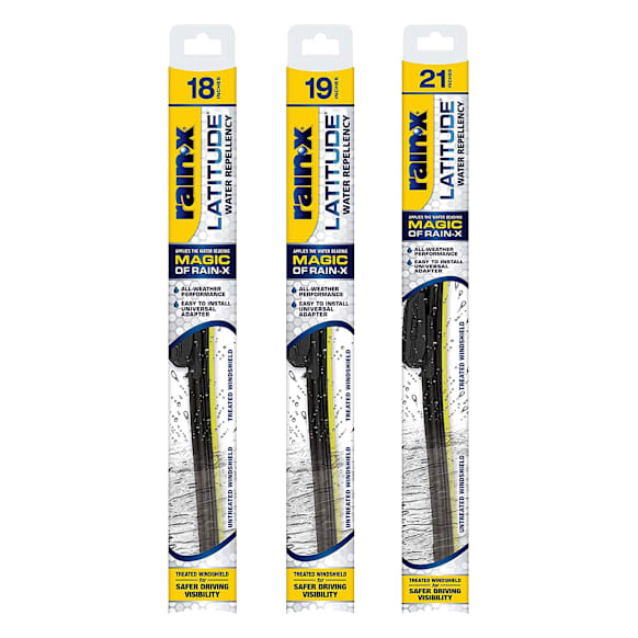 SET-R495079278-2-FRK Front, Driver and Passenger Side; Rear Wiper Blade, Frameless