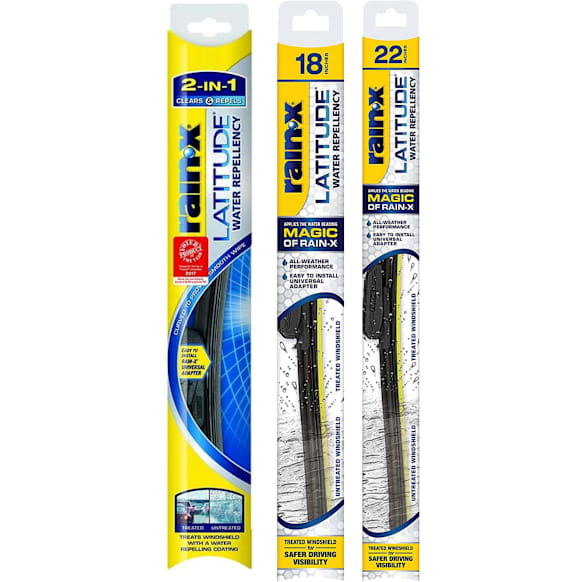 SET-R495079279-2-FRK Front, Driver and Passenger Side; Rear Wiper Blade, Frameless