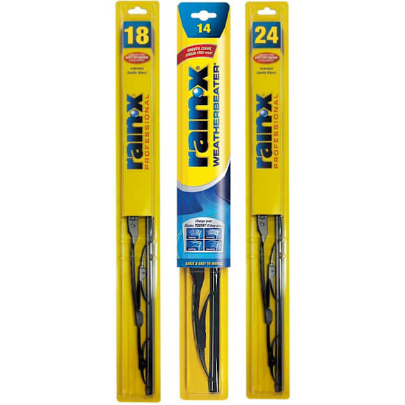 SET-R49RX30124-FR-L Front, Driver and Passenger Side and Rear Wiper Blade, Framed 24 in., 18 in. and 14 in.