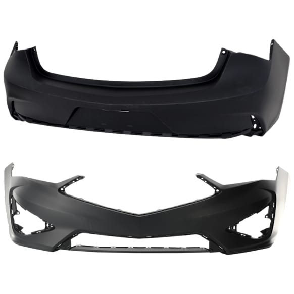 Front and Rear Primed Bumper Cover