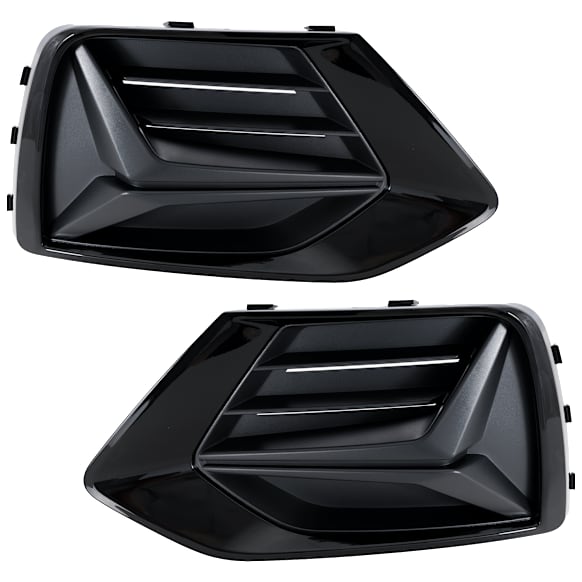 2021 Audi Q3 - Front, Driver and Passenger Side, Outer Fog Light Cover, For Models Without S-Line Package, Textured Black