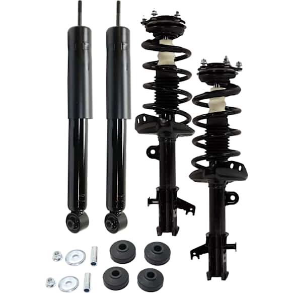 Front and Rear, Driver and Passenger Side Shock and Fully Loaded Strut, AWD/FWD