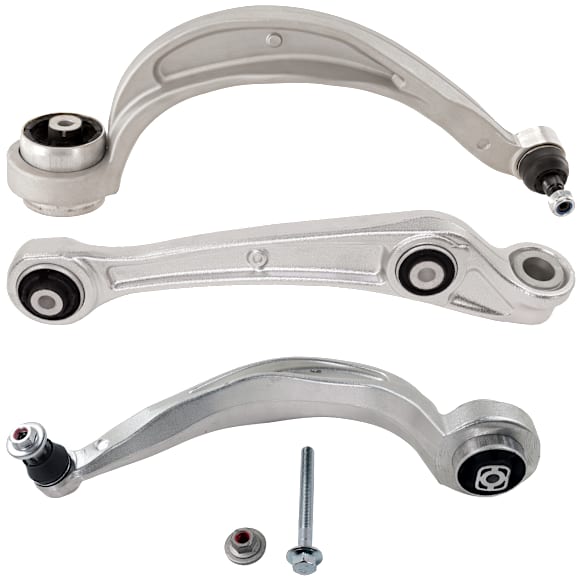 Front, Driver and Passenger Side, Lower, Frontward and Rearward Control Arm