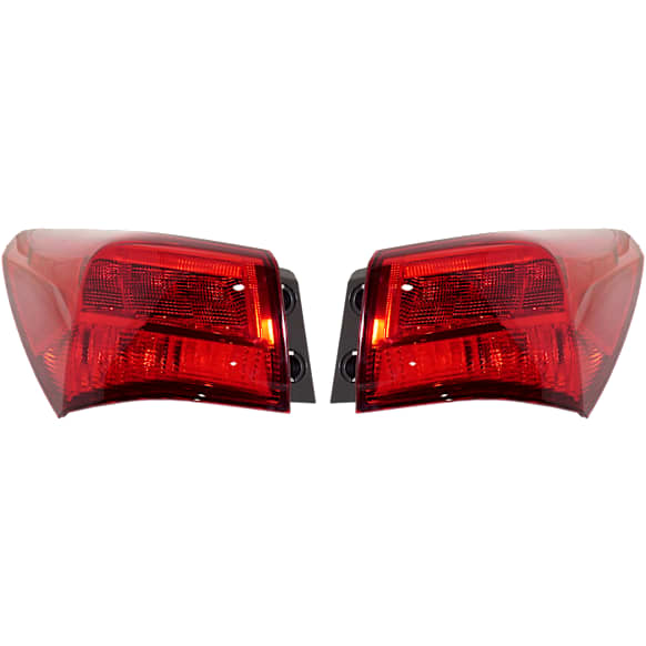 Driver and Passenger Side, Outer Halogen Tail Light, With bulb(s), OE Replacement, CAPA Certified