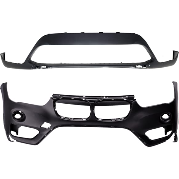 Front, Upper and Lower Upper - Primed, Lower - Textured Bumper Cover 2.0L, 4Cyl, CAPA Certified