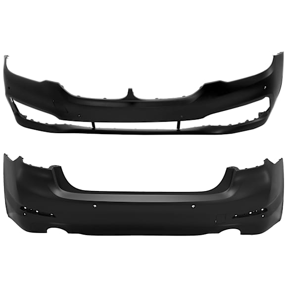 Front and Rear Primed Bumper Cover Base