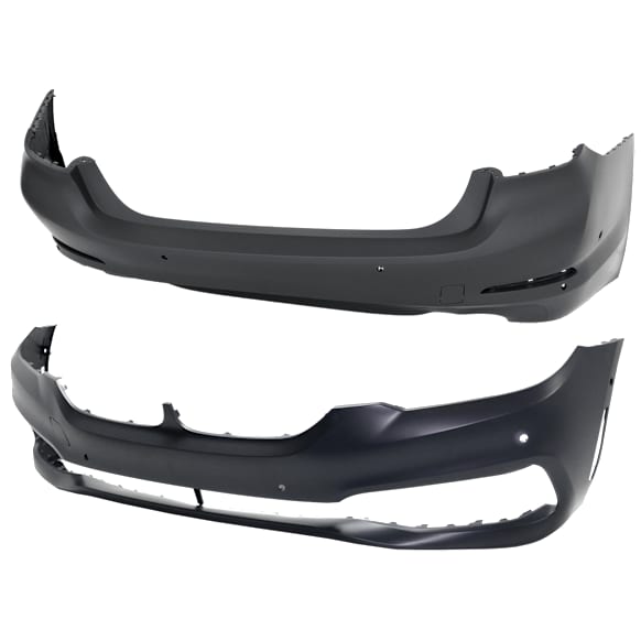 Front and Rear Primed Bumper Cover