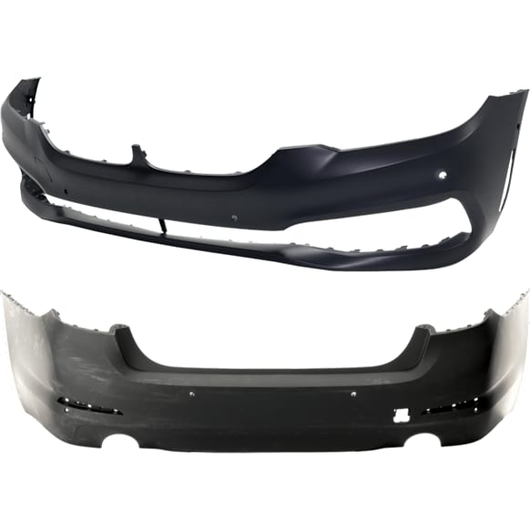 Front and Rear Primed Bumper Cover Base