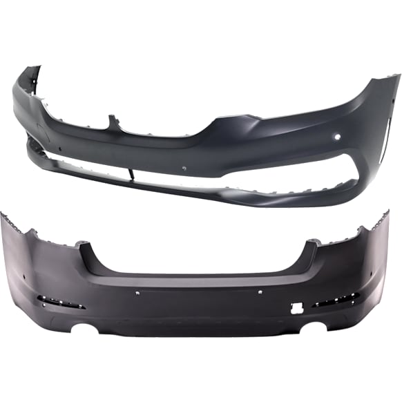 Front and Rear Primed Bumper Cover CAPA Certified