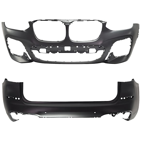 Front and Rear Primed Bumper Cover