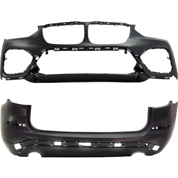 Front and Rear Primed Bumper Cover