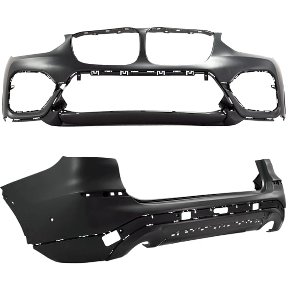 Front and Rear Primed Bumper Cover
