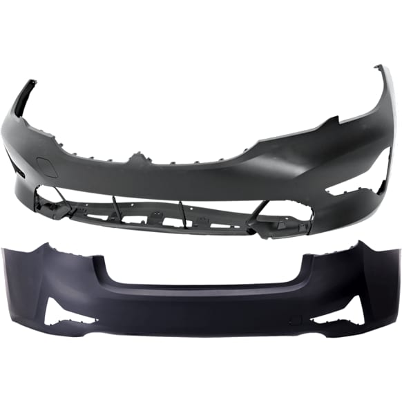 Front and Rear Primed Bumper Cover