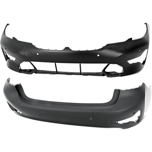 Front and Rear Primed Bumper Cover