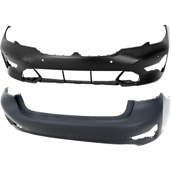 Front and Rear Primed Bumper Cover CAPA Certified
