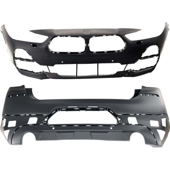 Front and Rear Primed Bumper Cover