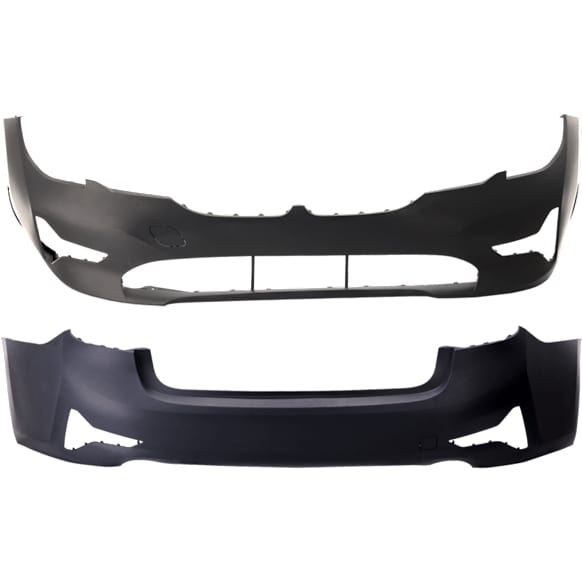 Front and Rear Primed Bumper Cover