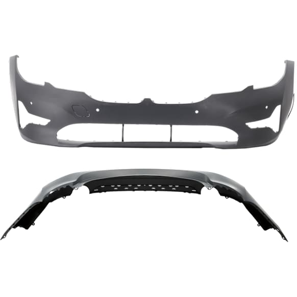Front and Rear Primed Bumper Cover 2.0L, 4Cyl