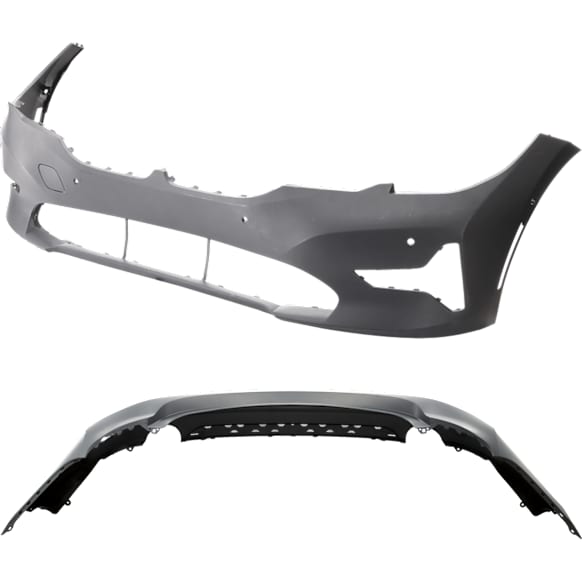 Front and Rear Primed Bumper Cover 2.0L, 4Cyl