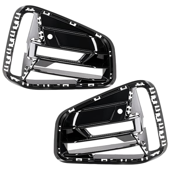 Drivre and Passenger Side Bumper Grille, Gloss Black