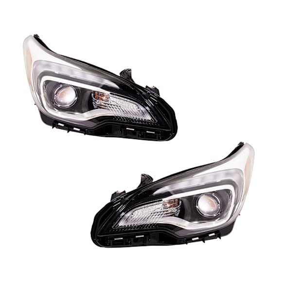 Driver and Passenger Side Halogen Headlight, With bulb(s), OE Replacement