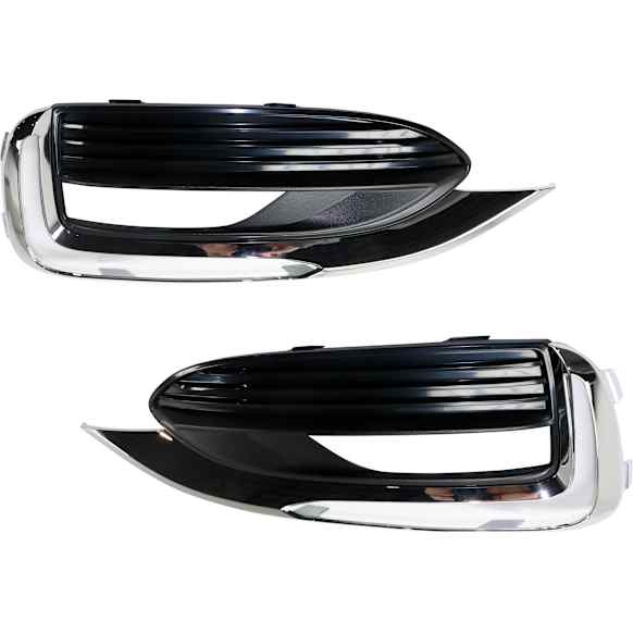 Front, Driver and Passenger Side Fog Light Trims, Textured Black