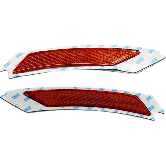 Front, Driver and Passenger Side Bumper Reflectors, CAPA Certified