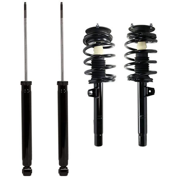 Front and Rear, Driver and Passenger Side Shock and Fully Loaded Strut