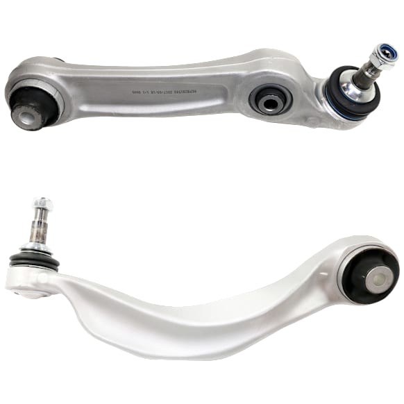 Front, Passenger Side, Lower, Frontward and Rearward Control Arm, With ball joint(s)